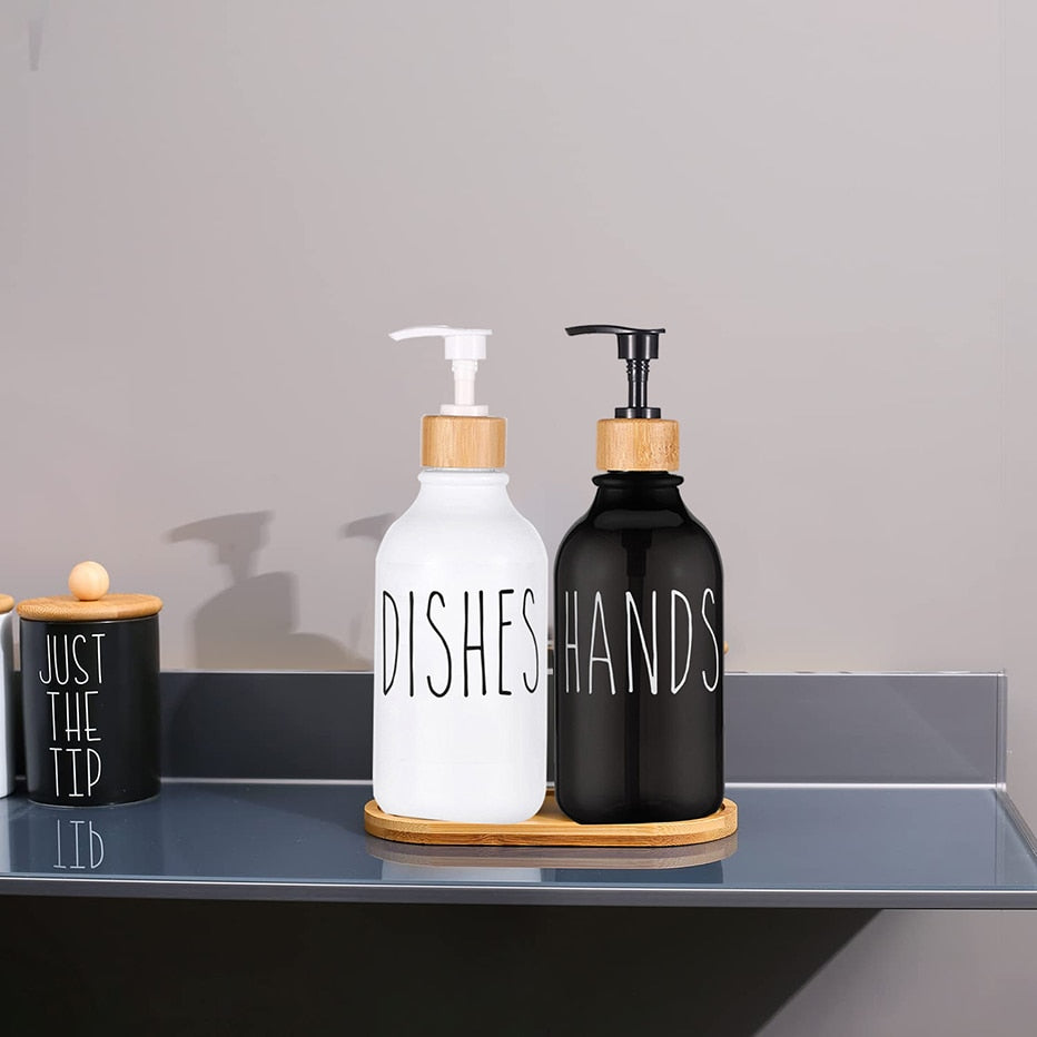 Dish Soap Bottle with Bamboo Pump - Premium Dish Soap Bottle with Bamboo Pump from Concordia Style Boutique - Just $11.22! Shop now at Concordia Style Boutique