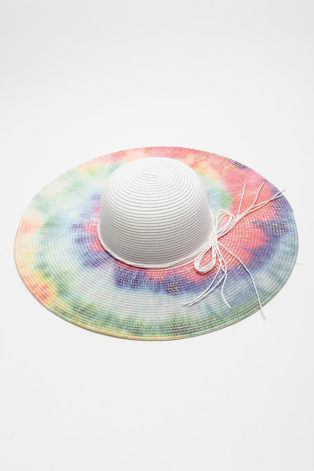 Justin Taylor Tie-Dye Bow Detail Sunhat - Premium  from Trendsi - Just $16.58! Shop now at Concordia Style Boutique