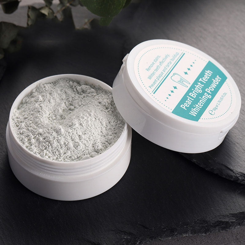 50g Natural Pearl Whitening Tooth Powder White Mint Remove Tooth Stains Oral Hygiene Anti-Bacterial Freshen Breath - Premium  from Consonance Store - Just $10.71! Shop now at Concordia Style Boutique