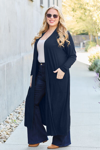 Basic Bae Full Size Open Front Long Sleeve Cover Up - Premium Full Size Open Front Long Sleeve Cover Up from Concordia Style Boutique - Just $30.68! Shop now at Concordia Style Boutique