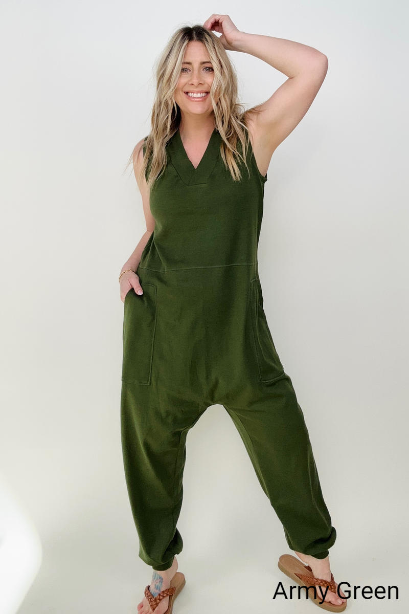 Zenana Solid Sleeveless Harem Jumpsuit - Premium Jumpsuits from Concordia Style Boutique - Just $17! Shop now at Concordia Style Boutique