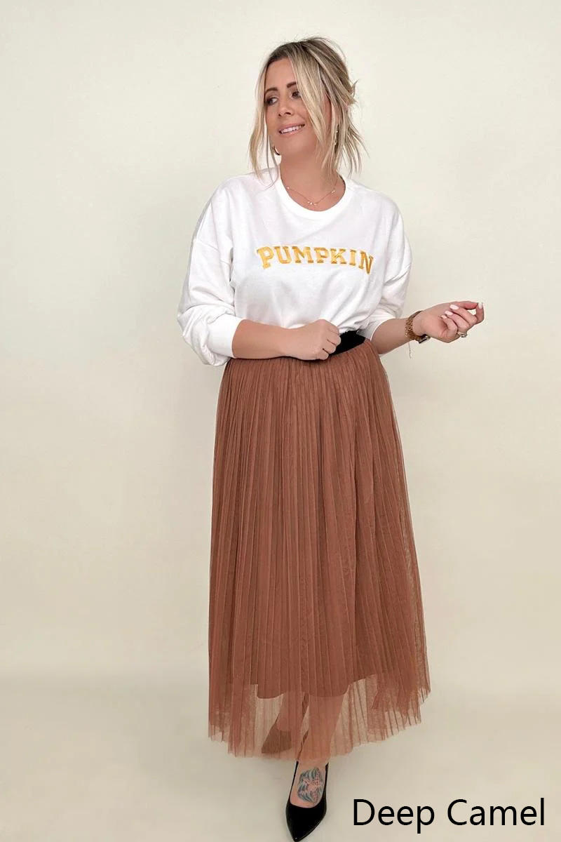 Zenana Mesh Pleated Maxi Skirt - Premium Mesh Pleated Maxi Skirt from Concordia Style Boutique - Just $12.92! Shop now at Concordia Style Boutique