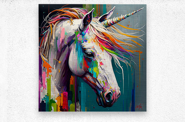 Unicorn Colored palette knife oil painting Abstract by Goldfishwallart - Premium artwork from Concordia Style Boutique - Just $71! Shop now at Concordia Style Boutique