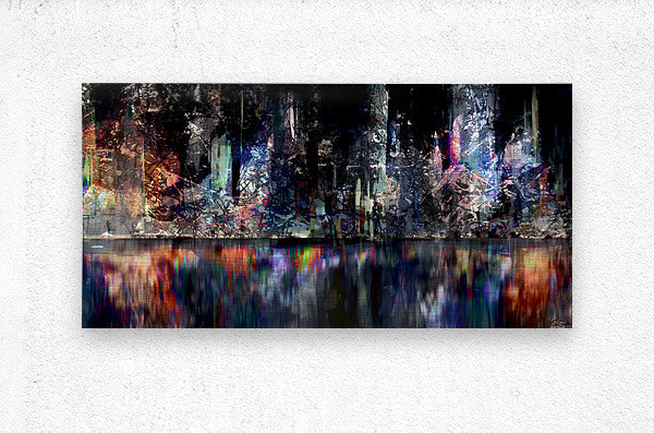 Boston Harbor Night Vibe - Abstract Art - Premium artwork from Concordia Style Boutique - Just $59! Shop now at Concordia Style Boutique