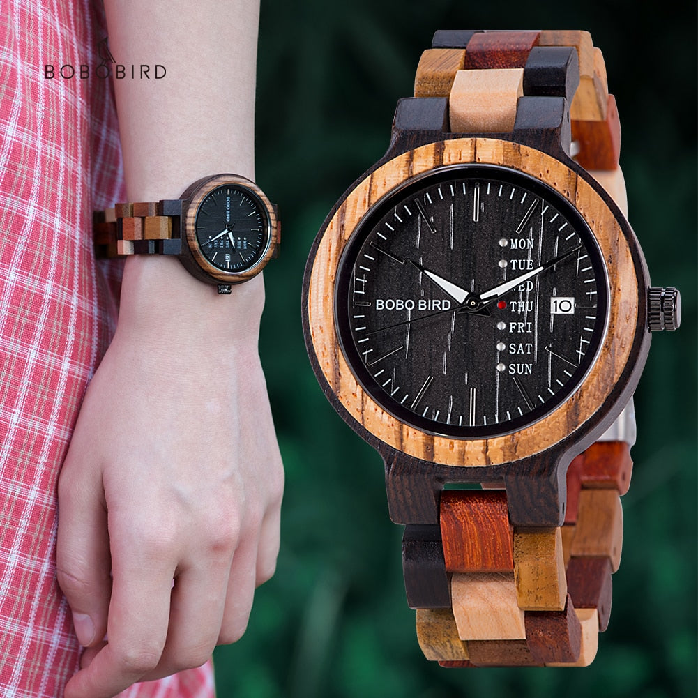 Men Wooden Watches For Women Quartz Wristwatch Wooden Band Clock's USA Warehouse Dropshipping 24 Hours  Fast Shipped