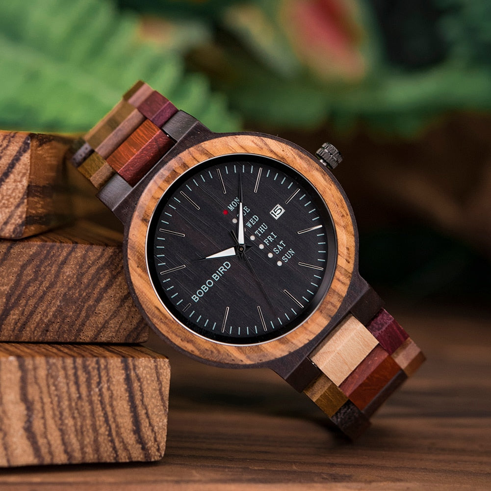 Men Wooden Watches For Women Quartz Wristwatch Wooden Band Clock's USA Warehouse Dropshipping 24 Hours  Fast Shipped