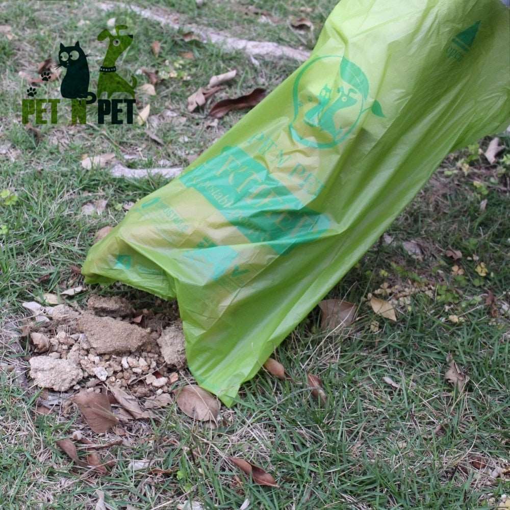 Biodegradable Dog Poop Bags Cornstarch Earth Friendly Zero Waste 17 Micron ASTM D6400 Cat Waste Bag пакеты для собак