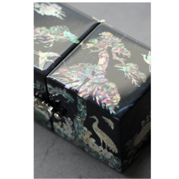 PALBOCK SANGHOE Hanji Najeon Jewelry Box Korean Traditional Handcraft (Twin Cranes, Shiny Dark Purple) - Premium Jewelry Box from PALBOCK SANGHOE - Just $80.89! Shop now at Concordia Style Boutique