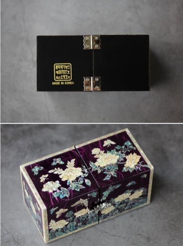 PALBOCK SANGHOE Hanji Najeon Jewelry Box Korean Traditional Handcraft (Butterfly & Peony, Purple) - Premium Jewelry Box from PALBOCK SANGHOE - Just $85.98! Shop now at Concordia Style Boutique