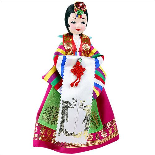 [DAMEUN KOREA] Korean Traditional Souvenir Hanbok(Traditional Korean Clothes) Doll (Bride, Small)