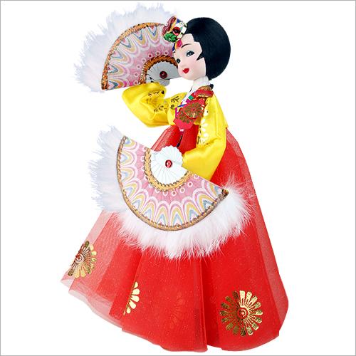 [DAMEUN KOREA] Korean Traditional Souvenir Hanbok(Traditional Korean Clothes) Doll (Korean Fan Dance, Small)