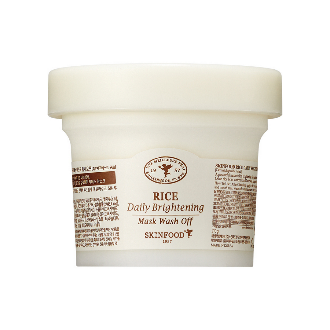 SKINFOOD Rice Daily Brightening Mask Wash Off -  210 g - Ships from Korea - Premium Face Cleanser from Concordia Style Boutique - Just $22! Shop now at Concordia Style Boutique