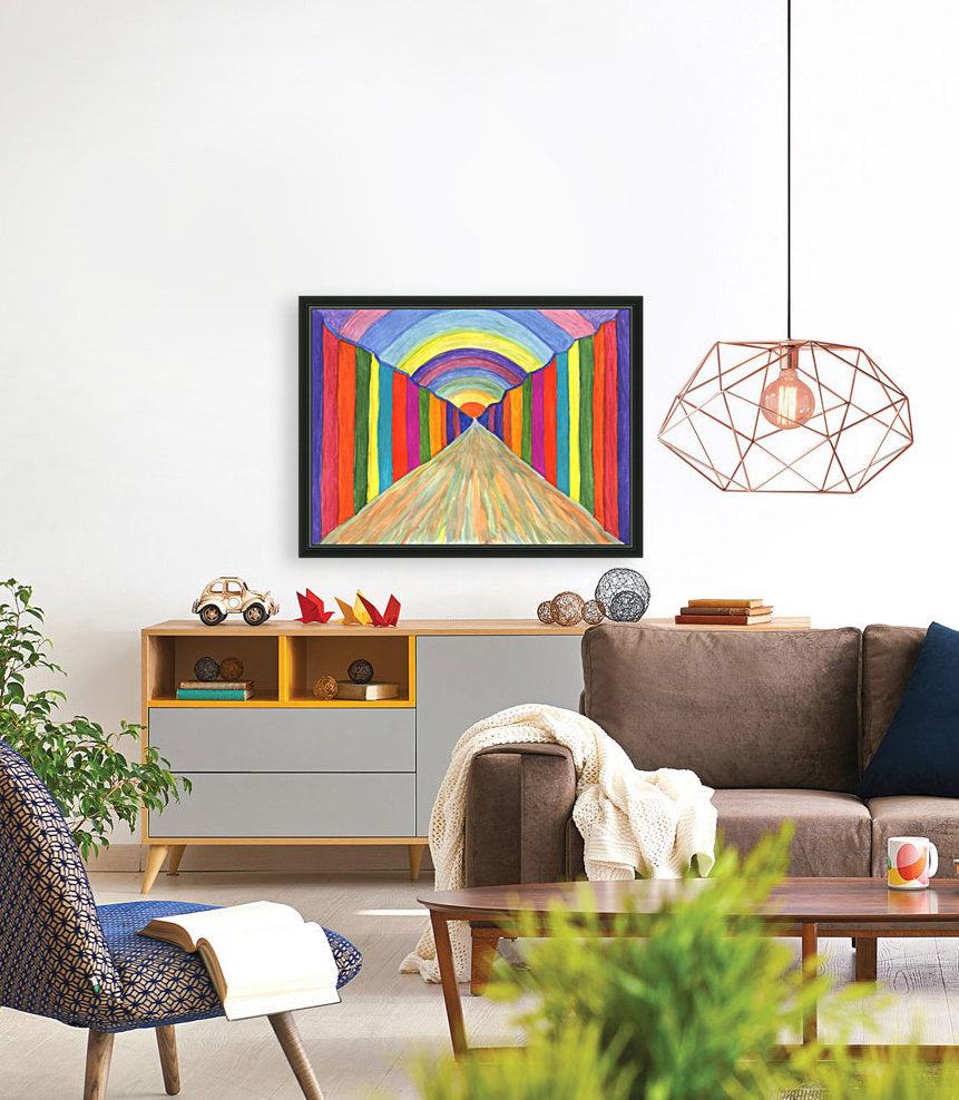 Colorful abstract painting. Perspective - Premium artwork from Concordia Style Boutique - Just $64! Shop now at Concordia Style Boutique