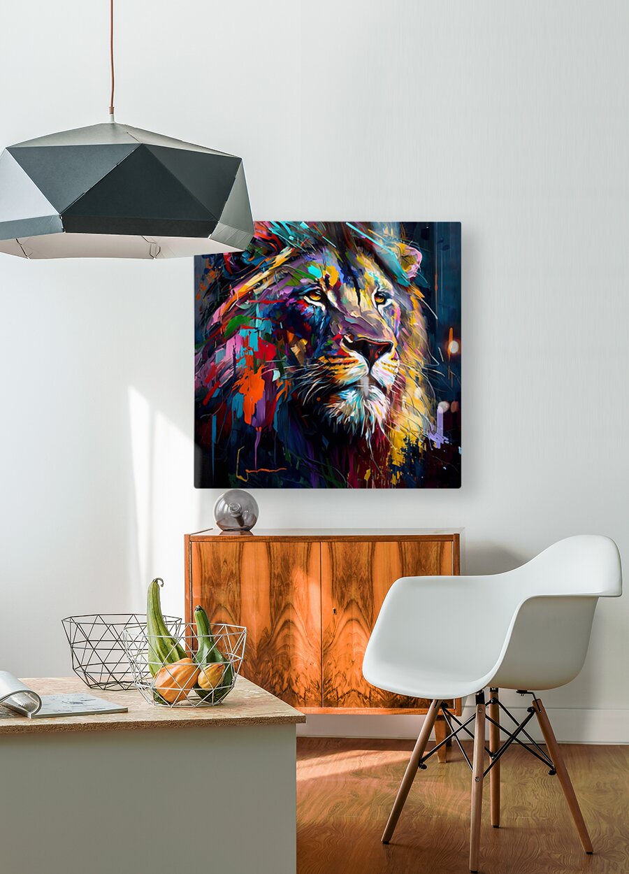 kaleidoscope lion palette knife oil painting by Goldfishwallart - Premium artwork from Concordia Style Boutique - Just $40! Shop now at Concordia Style Boutique