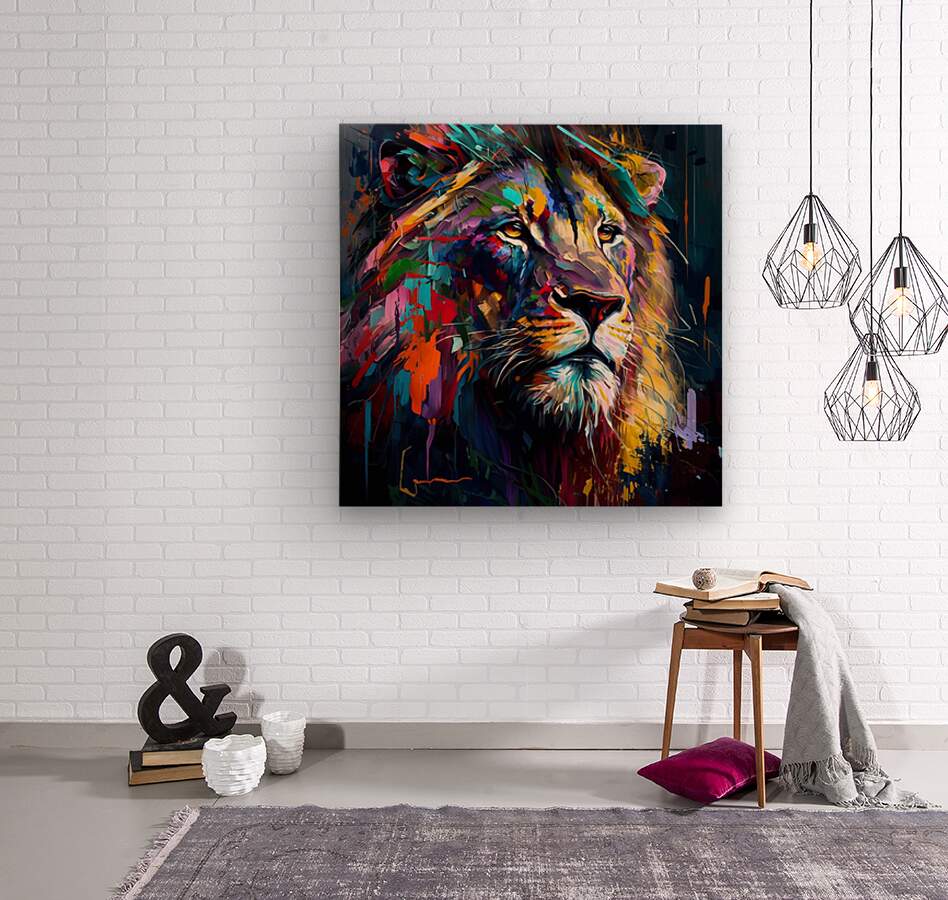 kaleidoscope lion palette knife oil painting by Goldfishwallart - Premium artwork from Concordia Style Boutique - Just $40! Shop now at Concordia Style Boutique