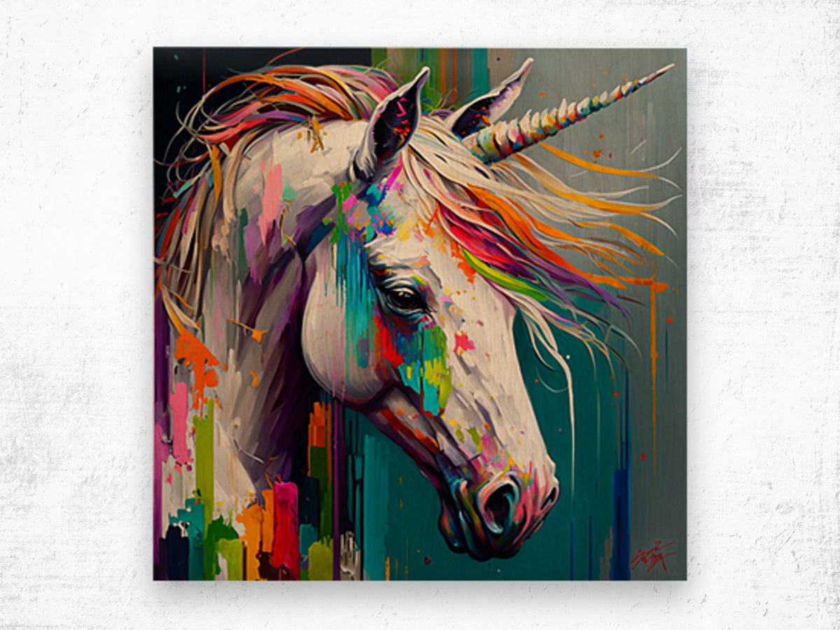 Unicorn Colored palette knife oil painting Abstract by Goldfishwallart - Premium artwork from Concordia Style Boutique - Just $71! Shop now at Concordia Style Boutique